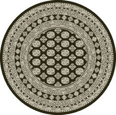 Dynamic ANCIENT GARDEN Grey Round 7'10" X 7'10" Area Rug ANR8571023636 801-69182