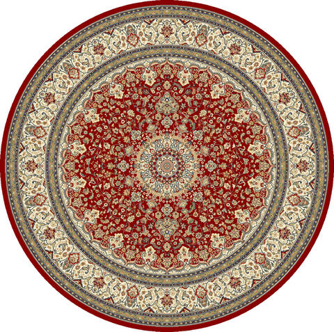 Dynamic ANCIENT GARDEN Red Round 710 X 710 Area Rug ANR8571191414 801-69183 Image 0