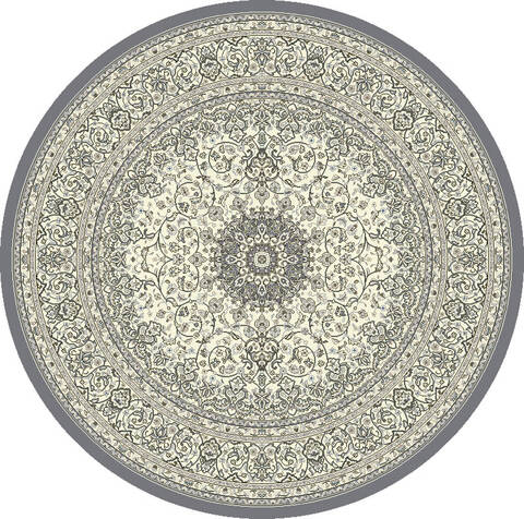Dynamic ANCIENT GARDEN Grey Round 710 X 710 Area Rug ANR8571195666 801-69186 Image 0