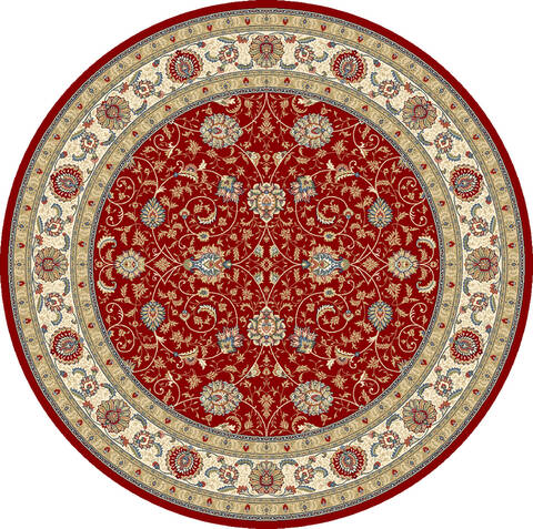 Dynamic ANCIENT GARDEN Red Round 710 X 710 Area Rug ANR8571201464 801-69190 Image 0