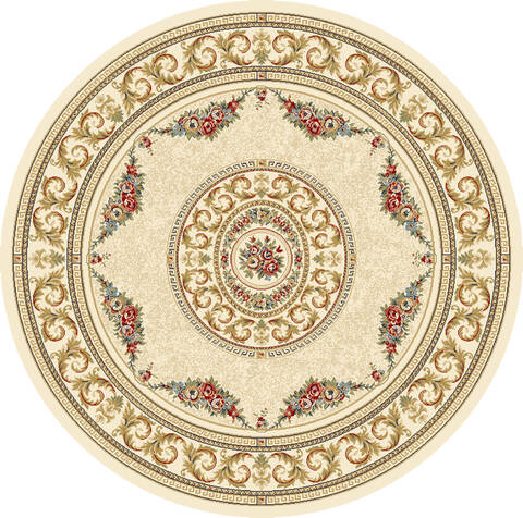 Dynamic ANCIENT GARDEN Beige Round 710 X 710 Area Rug ANR8572266464 801-69196 Image 0