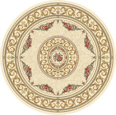 Dynamic ANCIENT GARDEN Beige Round 7'10" X 7'10" Area Rug ANR8572266464 801-69196
