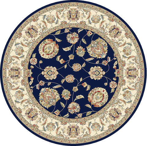 Dynamic ANCIENT GARDEN Blue Round 710 X 710 Area Rug ANR8573653464 801-69198 Image 0