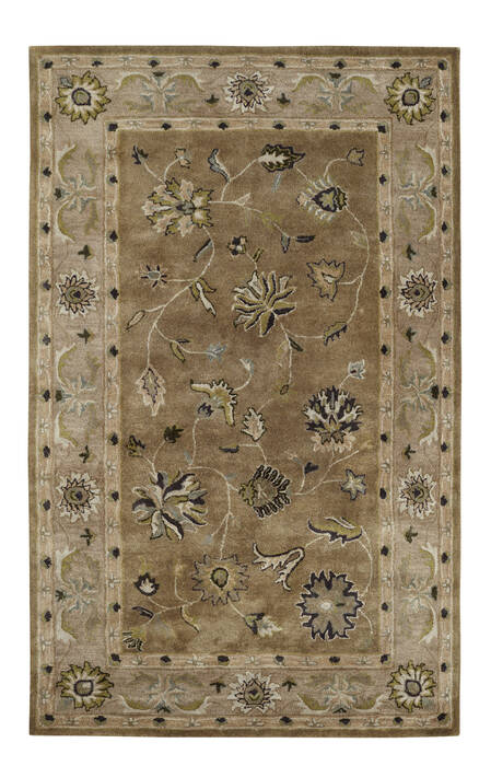 Dynamic CHARISMA Green Rectangle 5x8 ft Wool Carpet 69501 | SKU 69501