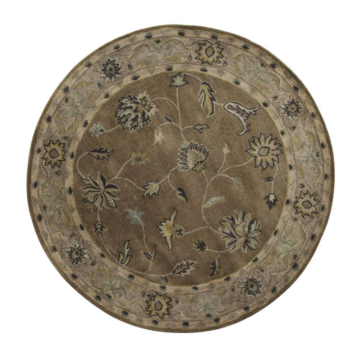 Dynamic CHARISMA Green Round 7 to 8 ft Wool Carpet 69601 | SKU 69601