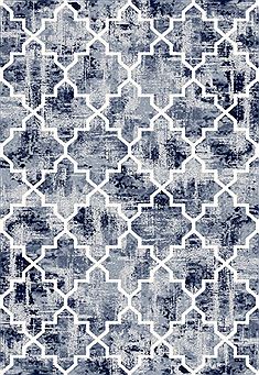 Dynamic INFINITY Blue Rectangle 4x6 ft polypropylene Carpet 70220