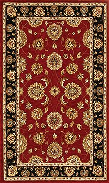 Dynamic JEWEL Red Rectangle 5x8 ft Wool Carpet 70354