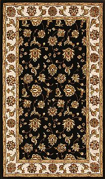 Dynamic JEWEL Black Rectangle 5x8 ft Wool Carpet 70356
