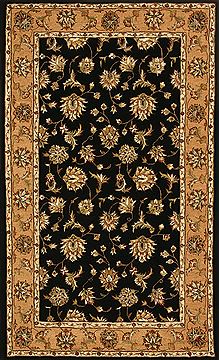 Dynamic JEWEL Black Rectangle 5x8 ft Wool Carpet 70357