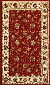 Dynamic JEWEL Red Rectangle 5x8 ft Wool Carpet 70358