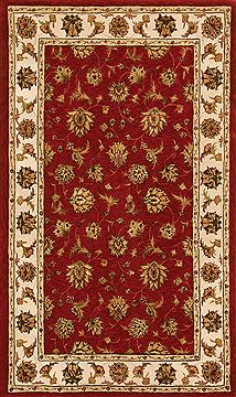 Dynamic JEWEL Red Rectangle 5x8 ft Wool Carpet 70358