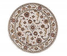 Dynamic JEWEL Beige Round 5'3" X 5'3" Area Rug JWR570113100 801-70396