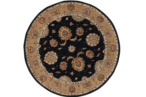 Dynamic JEWEL Black Round 53 X 53 Area Rug JWR570230092 801-70400 Image 0
