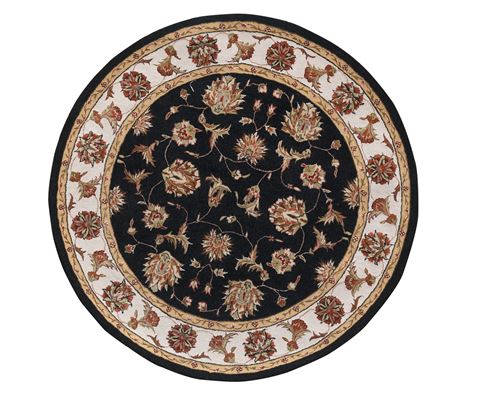 Dynamic JEWEL Black Round 53 X 53 Area Rug JWR570231090 801-70404 Image 0
