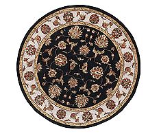 Dynamic JEWEL Black Round 5 to 6 ft Wool Carpet 70404