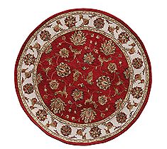 Dynamic JEWEL Red Round 5 to 6 ft Wool Carpet 70406