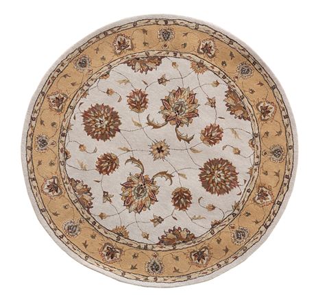 Dynamic JEWEL White Round 710 X 710 Area Rug JWR870230107 801-70413 Image 0