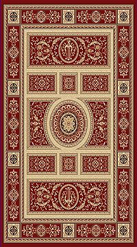 Dynamic LEGACY Red Rectangle 5x8 ft  Carpet 70508