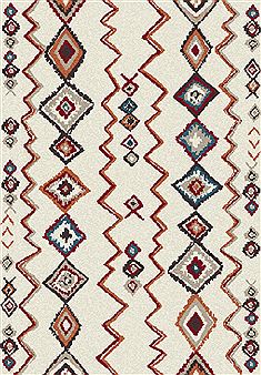 Dynamic Nomad White Rectangle 3x5 ft polypropylene Carpet 70926