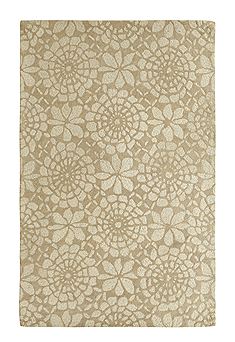 Dynamic Palace White Rectangle 2x4 ft Wool Carpet 70992