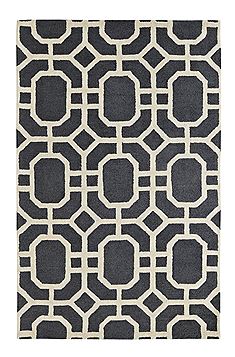 Dynamic Palace Grey Rectangle 2x4 ft Wool Carpet 71016