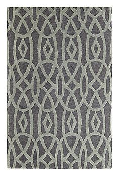 Dynamic Palace Grey Rectangle 4x6 ft Wool Carpet 71026