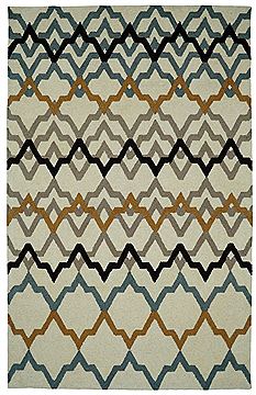 Dynamic Palace White Rectangle 8x11 ft Wool Carpet 71084