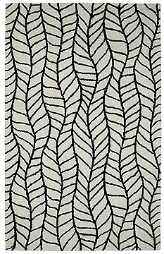 Dynamic Palace Black Rectangle 8x11 ft Wool Carpet 71087