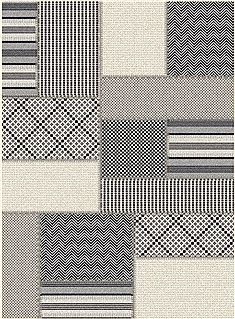 Dynamic PIAZZA Grey Rectangle 4x6 ft polypropylene Carpet 71284