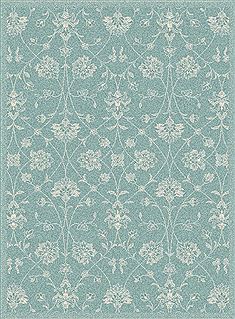 Dynamic PIAZZA Blue Rectangle 7x10 ft polypropylene Carpet 71328