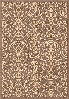 Dynamic PIAZZA Brown Rectangle 8x11 ft polypropylene Carpet 71352