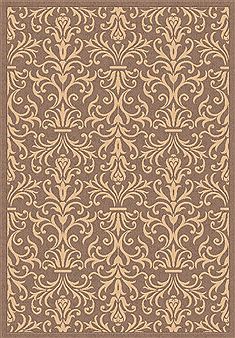 Dynamic PIAZZA Brown Rectangle 8x11 ft polypropylene Carpet 71352