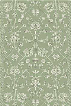 Dynamic PIAZZA Green Rectangle 8x11 ft polypropylene Carpet 71355