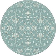 Dynamic PIAZZA Blue Round 5'3" X 5'3" Area Rug PZR527445409 801-71379