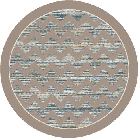 Dynamic PIAZZA White Round 53 X 53 Area Rug PZR561372159 801-71387 Image 0