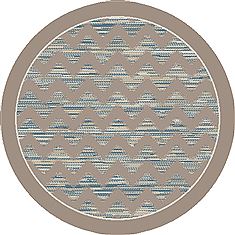 Dynamic PIAZZA White Round 5 to 6 ft polypropylene Carpet 71387
