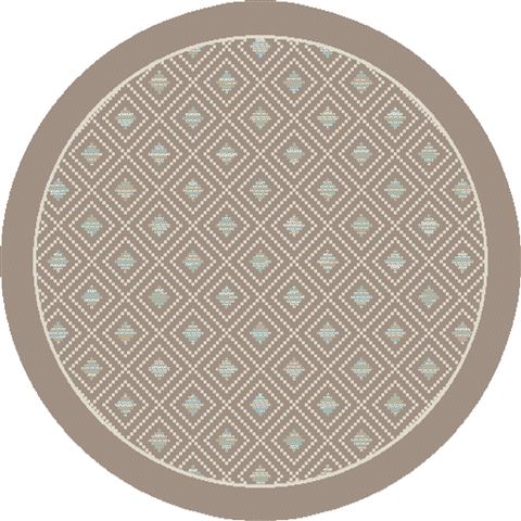 Dynamic PIAZZA White Round 53 X 53 Area Rug PZR561412139 801-71388 Image 0