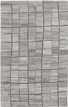 Dynamic POSH Grey Rectangle 4x6 ft Wool Carpet 71465