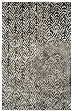 Dynamic POSH Grey Rectangle 4x6 ft Wool Carpet 71468