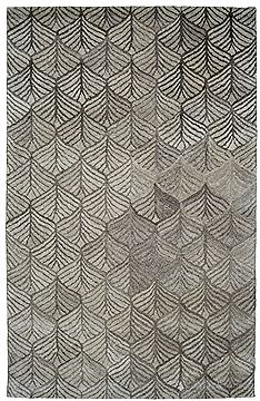 Dynamic POSH Grey Rectangle 4x6 ft Wool Carpet 71468