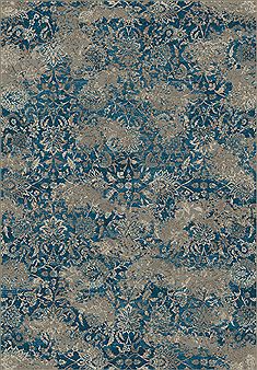 Dynamic REGAL Blue Rectangle 8x11 ft viscose Carpet 71601