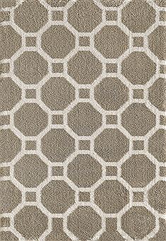 Dynamic SILKY SHAG Beige Rectangle 2x3 ft  Carpet 71796