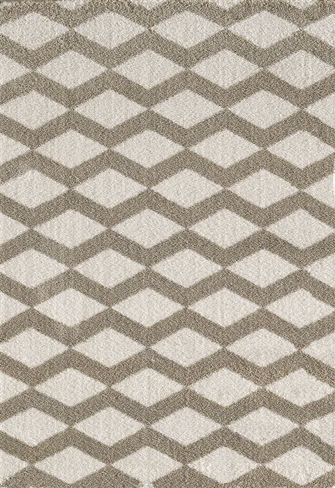 Dynamic SILKY SHAG White 53 X 77 Area Rug SI695904111 801-71833 Image 0