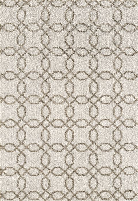 Dynamic SILKY SHAG White 53 X 77 Area Rug SI695905111 801-71836 Image 0