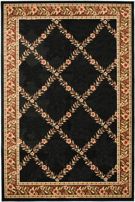 Yazd Dynamic Rug Dynamic YAZD Black Runner 6 to 9 ft polypropylene Carpet 72384 | SKU 72384