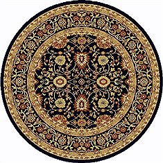 Dynamic YAZD Black Round 5'3" X 5'3" Area Rug YAR52803090 801-72436