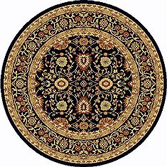 Dynamic YAZD Black Round 5'3" X 5'3" Area Rug YAR52803090 801-72436