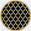 Dynamic YAZD Black Round 53 X 53 Area Rug YAR52816090 801-72444 Thumb 0