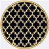 Dynamic YAZD Black Round 53 X 53 Area Rug YAR52816090 801-72444 Thumb 0