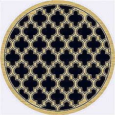 Dynamic YAZD Black Round 5'3" X 5'3" Area Rug YAR52816090 801-72444